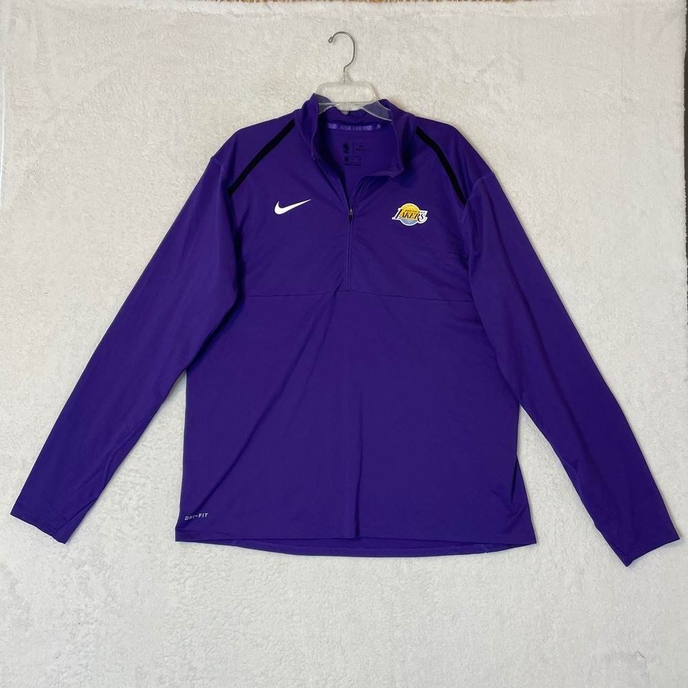 Nike South Bay Lakers Dri-FIT Quarter Zip Pullover Mens XL Purple Long Sleeve